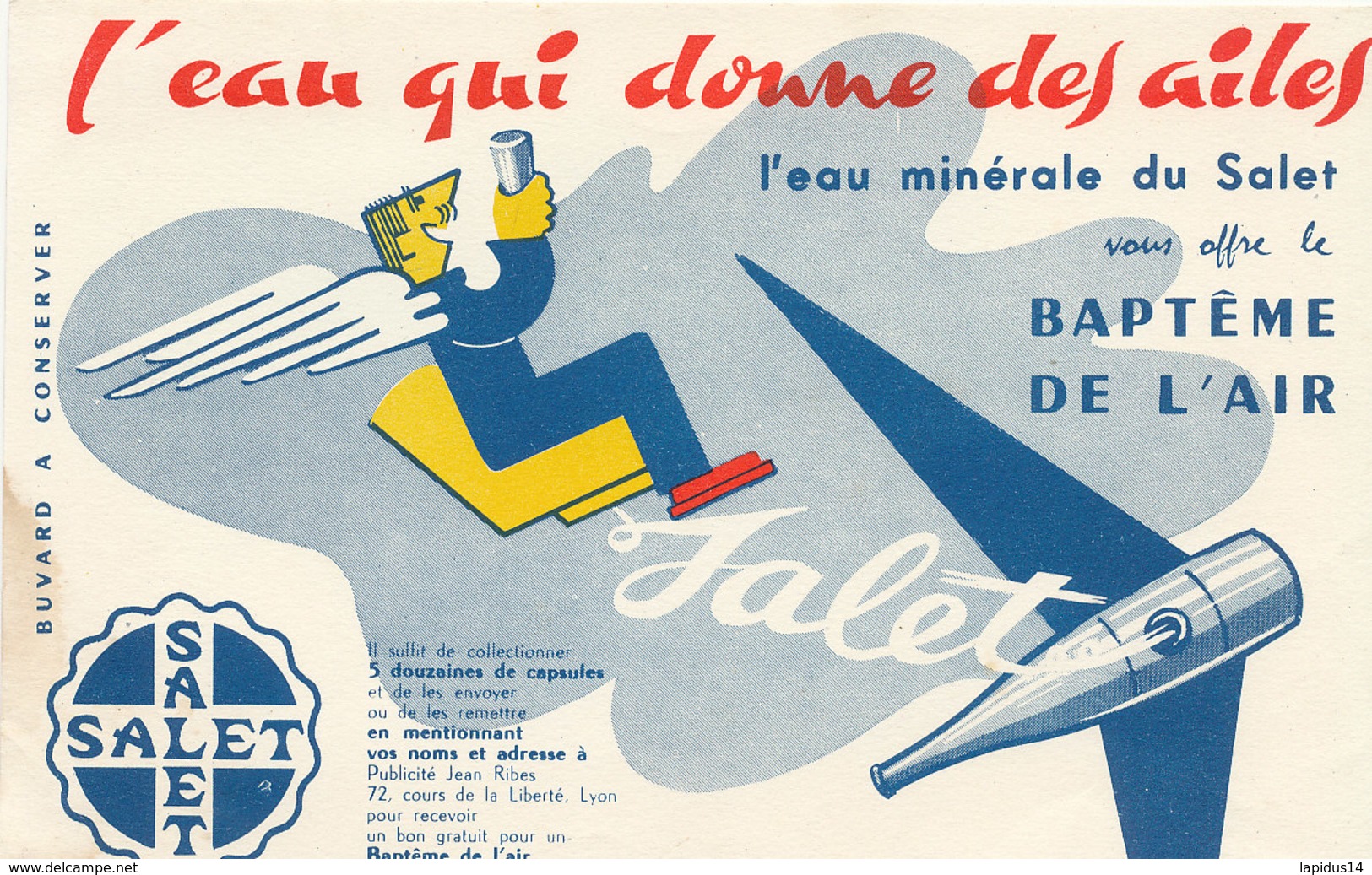 BU 1810  /   BUVARD     -   L'EAU MINERALE DU SALET - Limonades