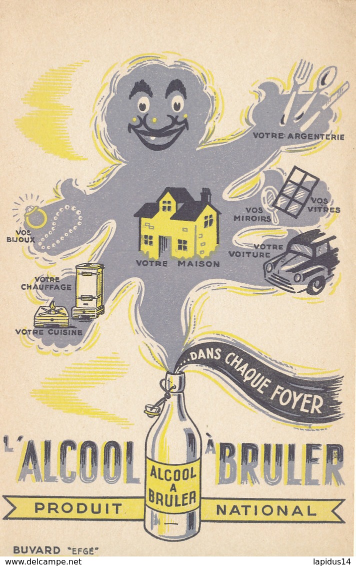 BU 1822  /   BUVARD     -  ALCOOL A BRULER - Produits Ménagers