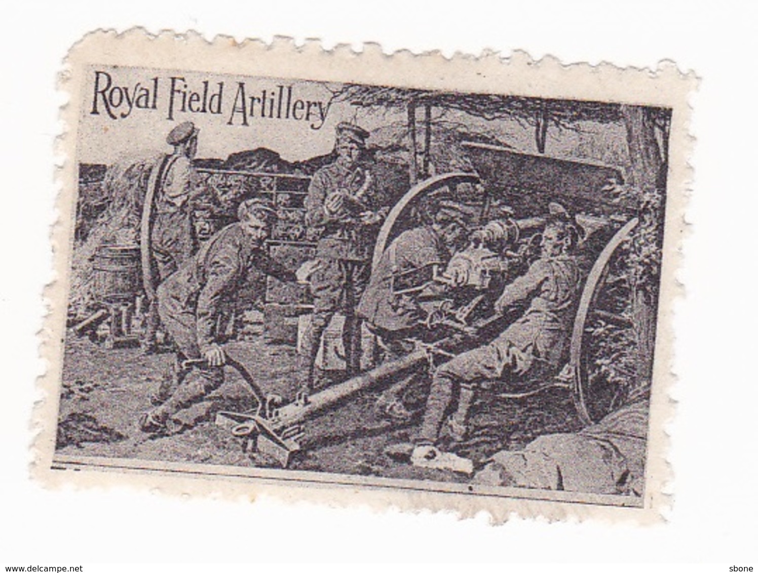 Vignette Militaire Delandre - Grande Bretagne - Royal Field Artillery - Vignette Militari