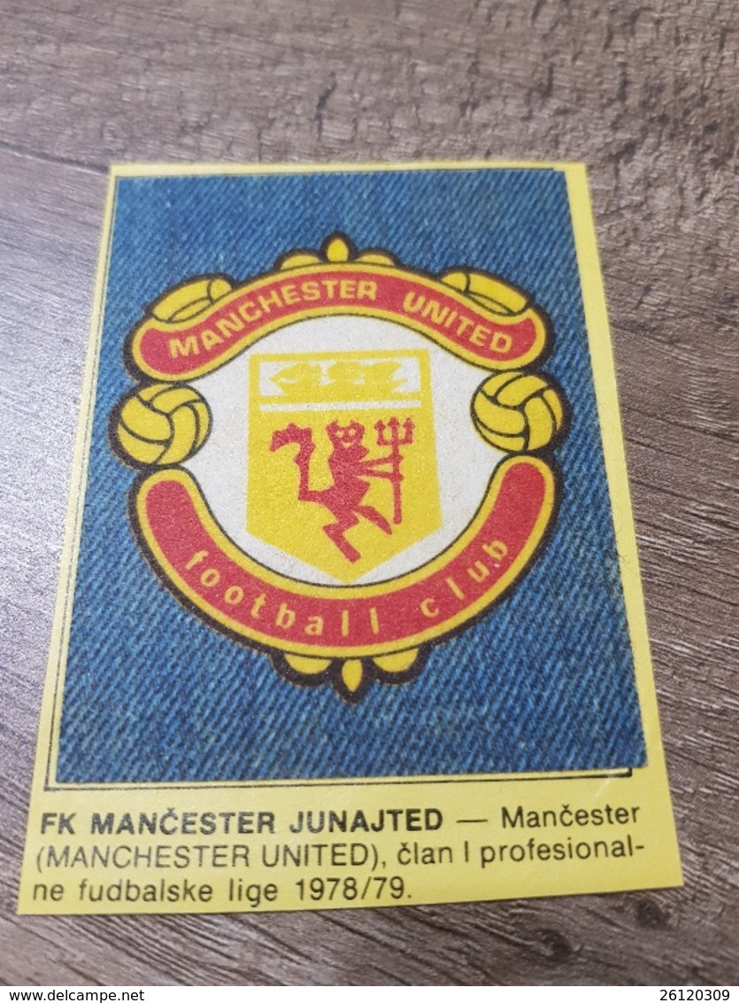 JEANS Sticker Yugoslavia From 70s Football Club MANCHESTER UNITED GOOL ALBUM - Other & Unclassified