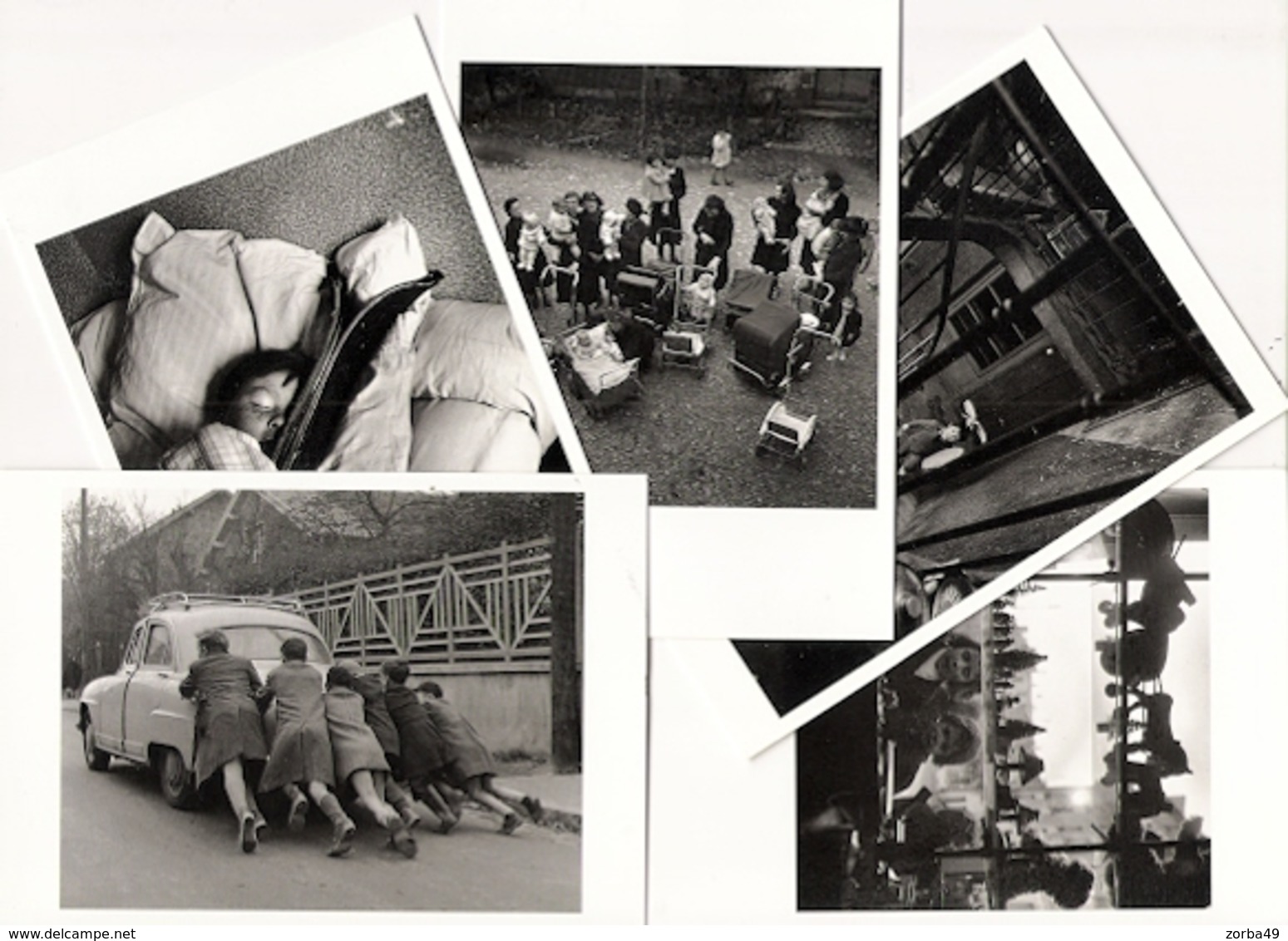 Lot De 5 Photographies De Doisneau. Reproductions Sur Papier Glacé De 1997 - Doisneau