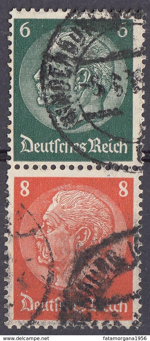 DEUTSCHES REICH -  Se-tenant Michel S 159 (verticale) Usato. - Zusammendrucke