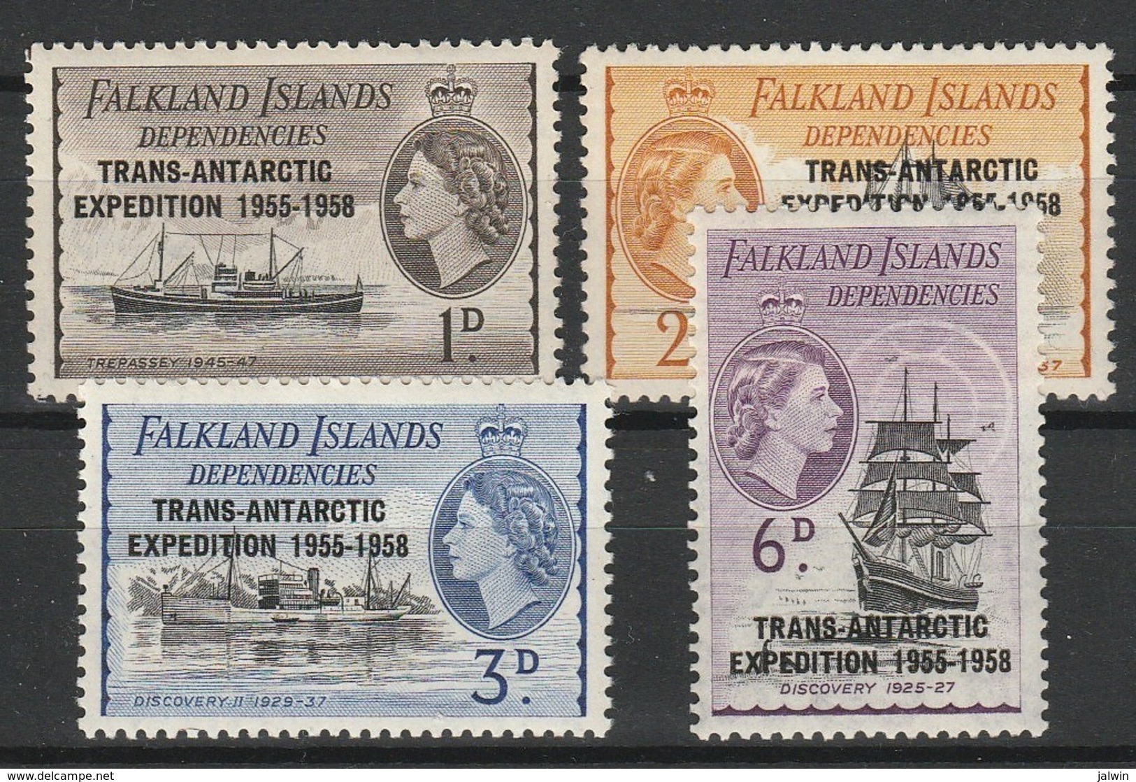 FALKLAND ISLANDS DEPENDENCIES 1956 YT N° 66 à 69 * - Géorgie Du Sud