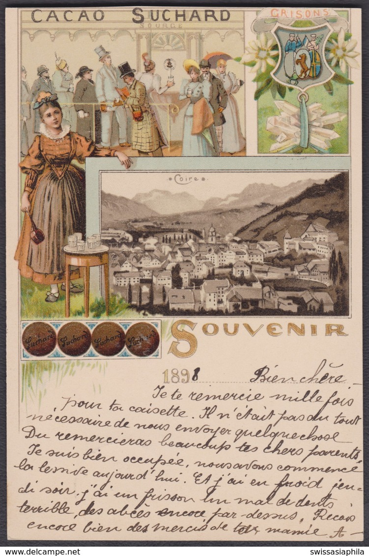 GR   CHUR  -   SUPER SUCHARD POSTKARTE -  CHUR - Lettres & Documents