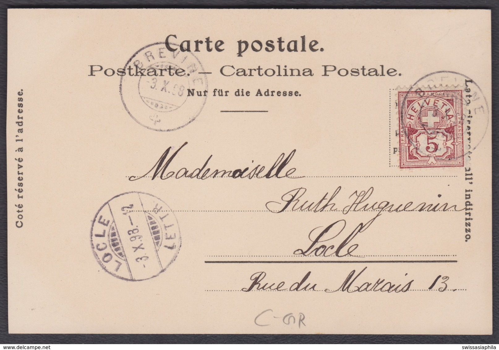 GR   CHUR  -   SUPER SUCHARD POSTKARTE -  CHUR - Lettres & Documents