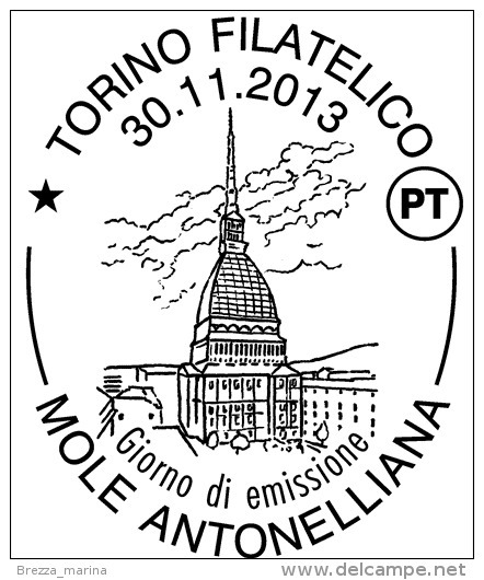 Nuovo - MNH - ITALIA - 2013 - Patrimonio Artistico-culturale Italiano - 0,70 - Mole Antonelliana, Torino - Barre 1557 - Barcodes
