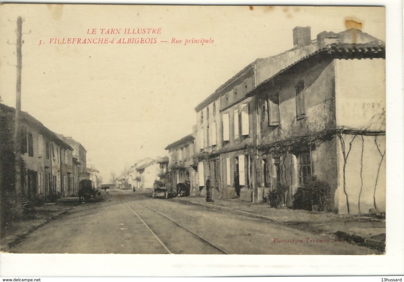 Carte Postale Ancienne Villefranche D'Albigeois - Rue Principale - Villefranche D'Albigeois