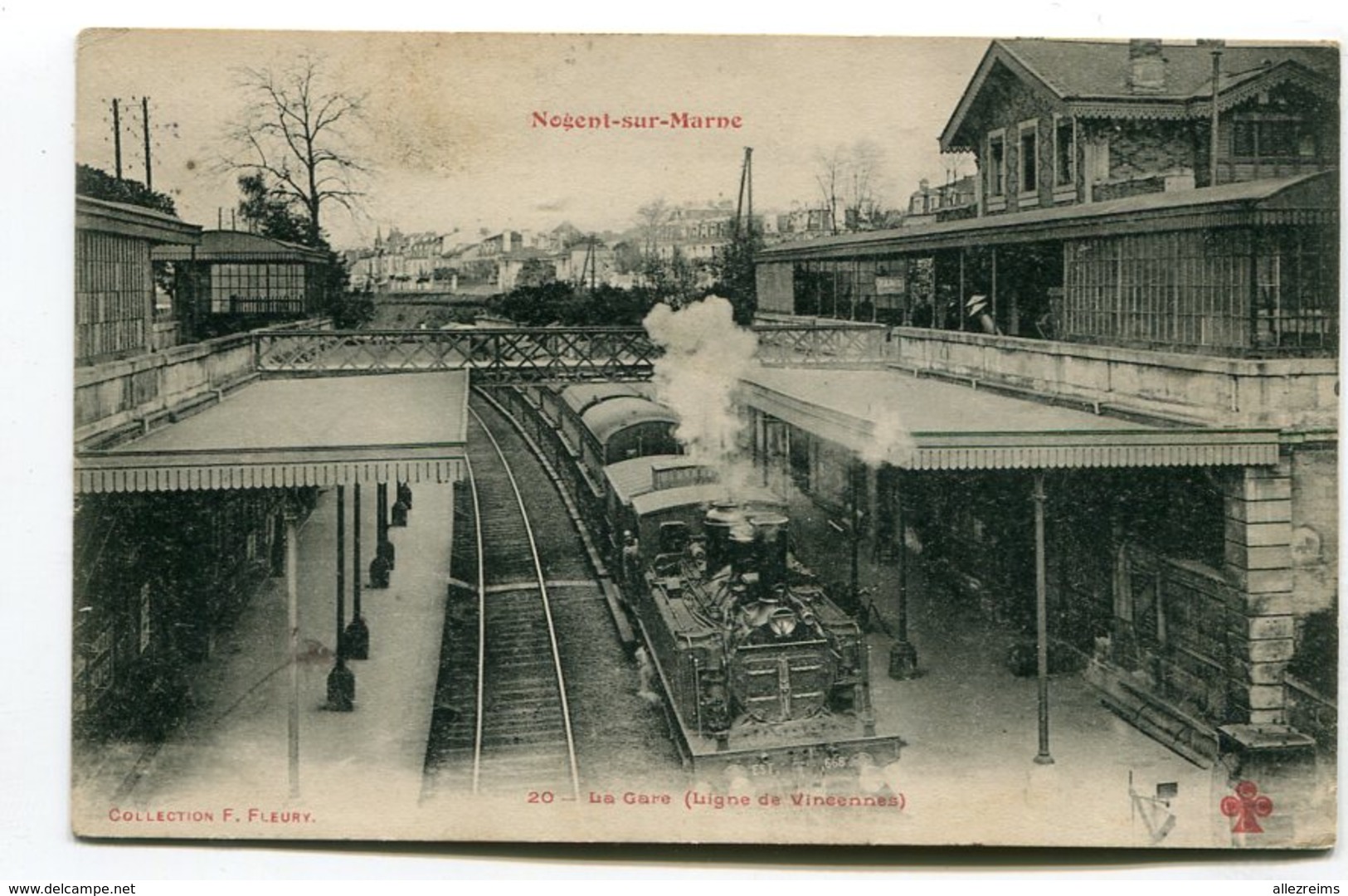 CPA  94 : NOGENT Sur MARNE  La Gare Avec Train  A   VOIR   !!!! - Nogent Sur Marne