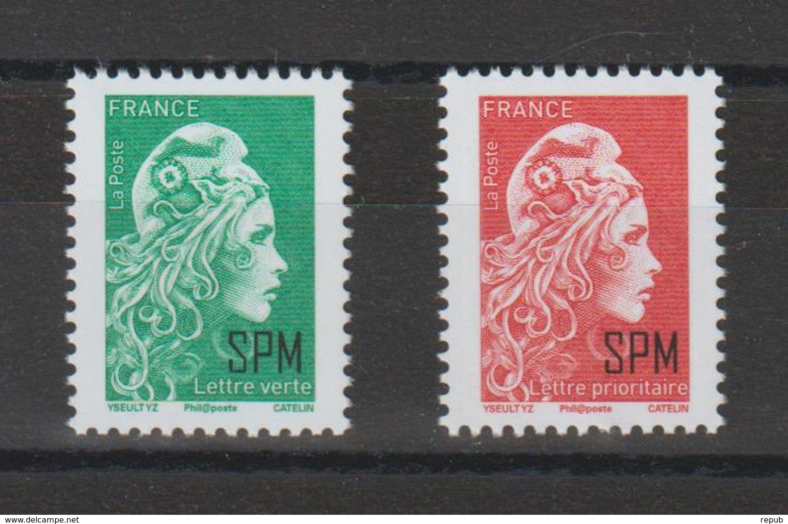 St Pierre Et Miquelon 2018-19 Marianne Engagée Rouge 1210A + Verte ** MNH - Neufs