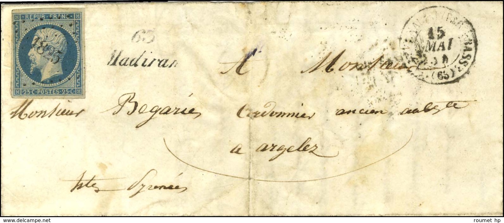 PC 1825 / N° 10 Càd T 15 CASTELNAU RIVIERE BASSE (63) Cursive 63 / Madiran. 1854. - TB. - 1852 Louis-Napoleon