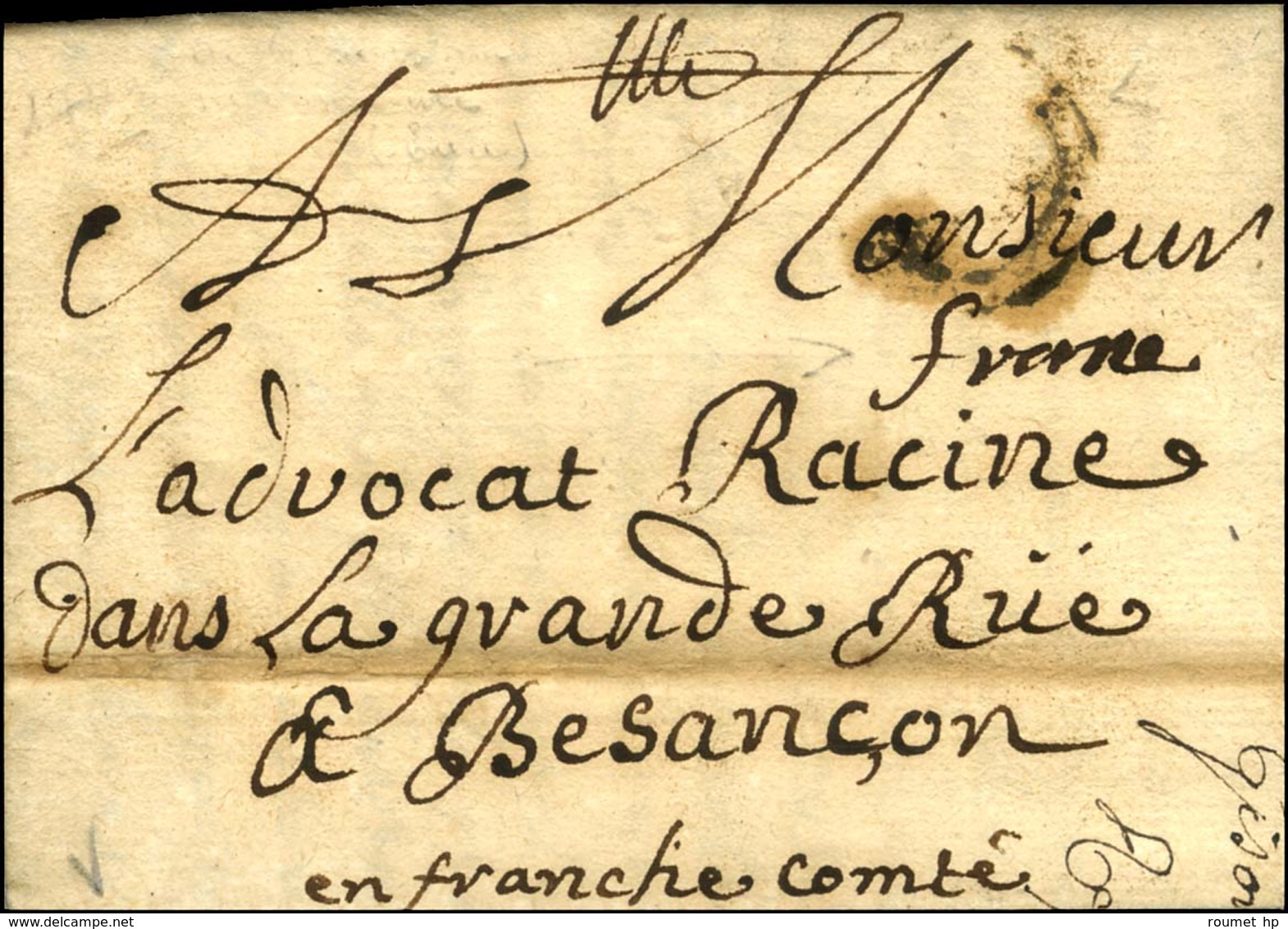 Lettre Avec Texte Daté De Gisors Le 11 Juillet 1749. Au Recto, '' Franc '' (L N° 6). - TB. - 1701-1800: Precursores XVIII