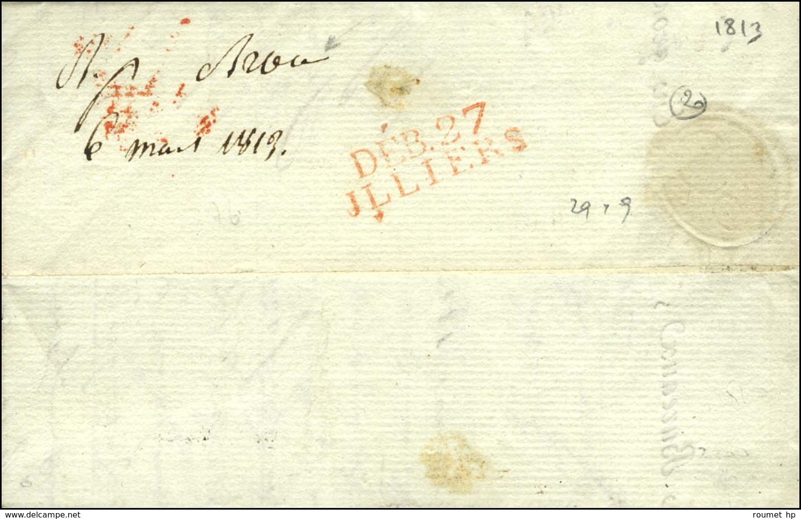DEB. 27 / ILLIERS Rouge. 1813. - TB / SUP. - 1801-1848: Precursores XIX