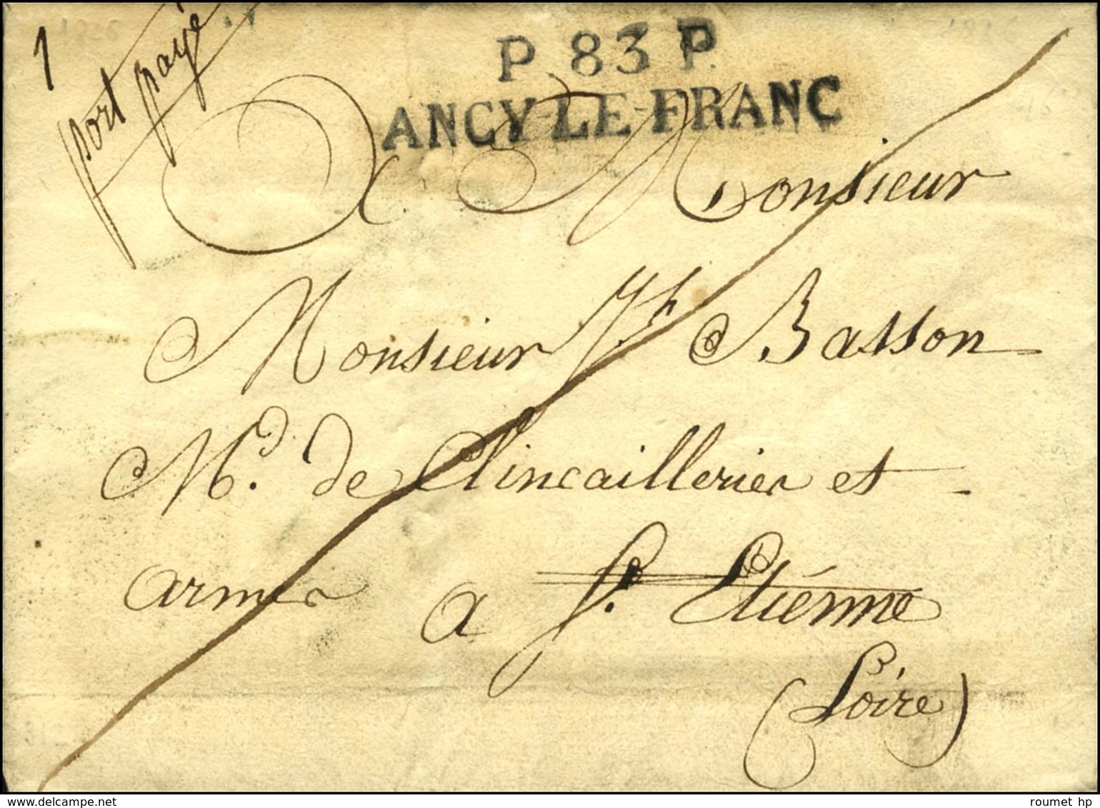 P.83.P. / ANCY-LE-FRANC. 1826. - TB / SUP. - Otros & Sin Clasificación