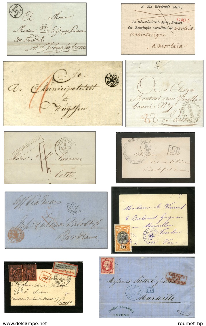 Lot De 20 Marques Postales Et Lettres Affranchies Diverses. - TB. - Collections