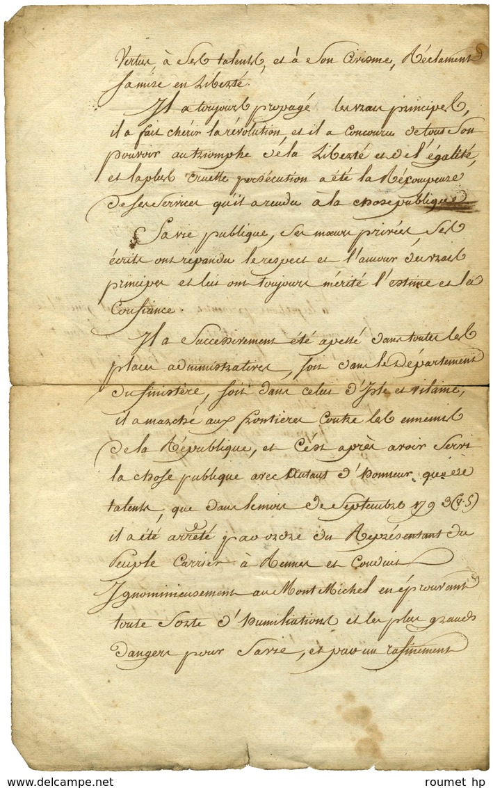 BOURSAULT Jean-François (1750-1842), Révolutionnaire Français. - Otros & Sin Clasificación