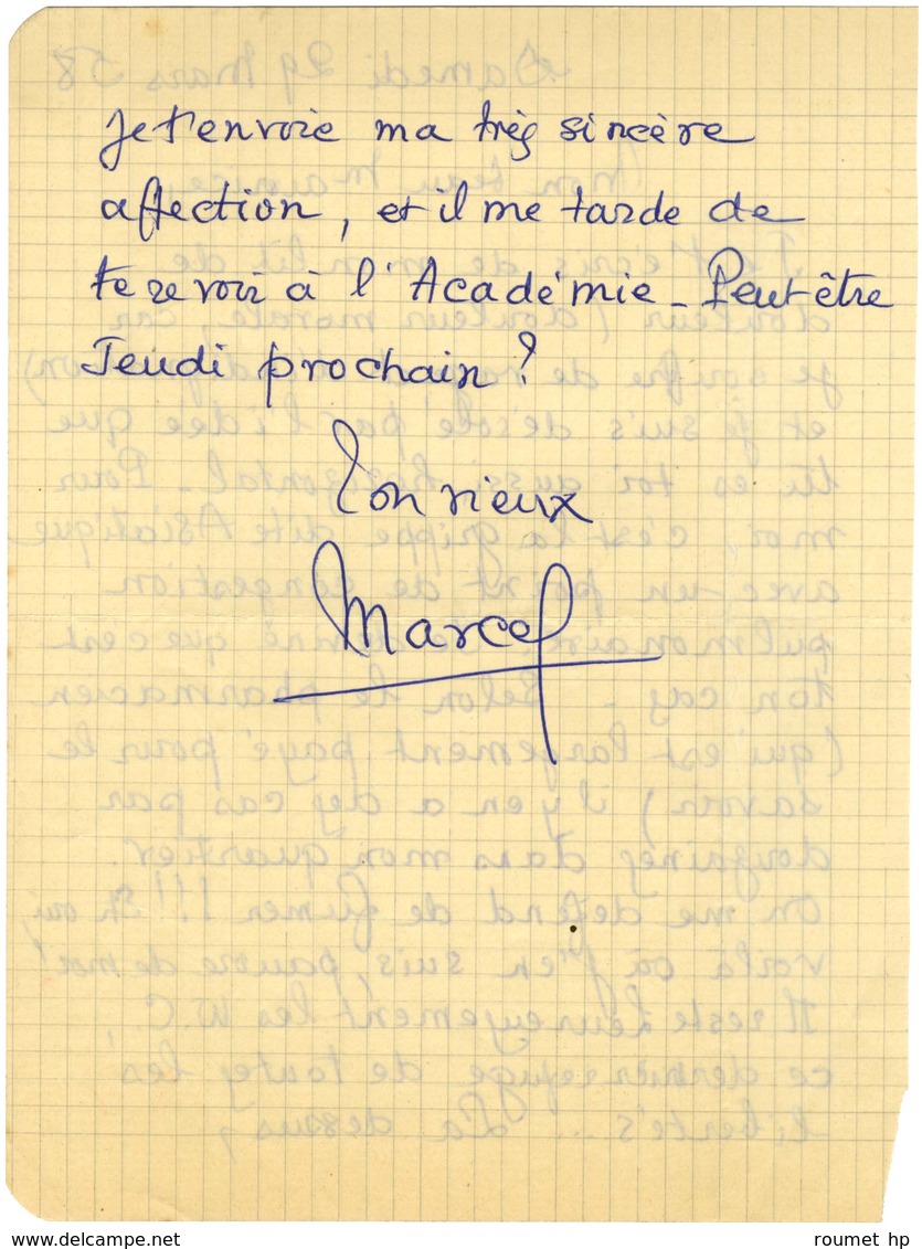 PAGNOL Marcel (1895-1974), écrivain Et Cinéaste, De L'Académie Française. - Otros & Sin Clasificación
