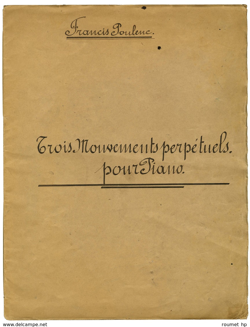 POULENC Francis (1889-1963), Compositeur Et Pianiste. - Otros & Sin Clasificación