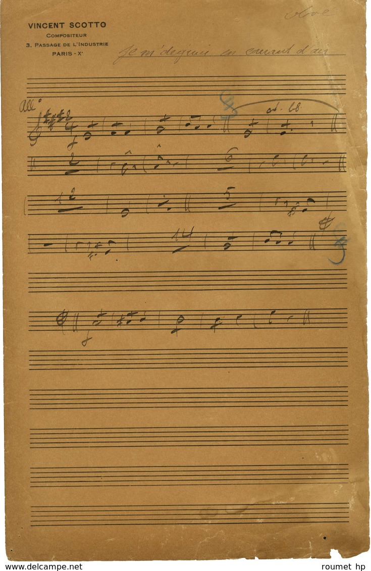 SCOTTO Vincent (1874-1952), compositeur.