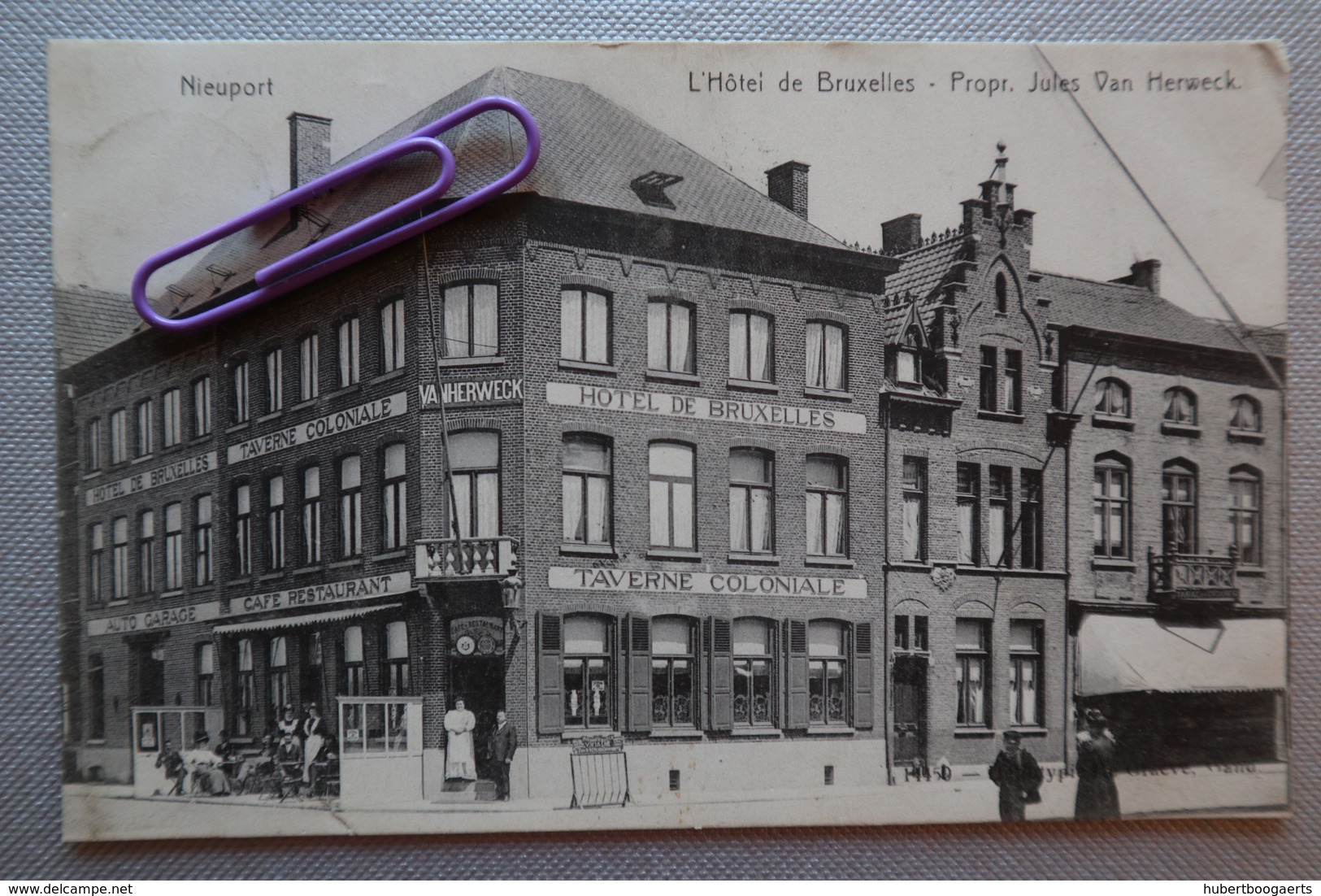 NIEUWPOORT : L'hôtel De BRUXELLES Et La Taverne Coloniale  En 1909 - Nieuwpoort