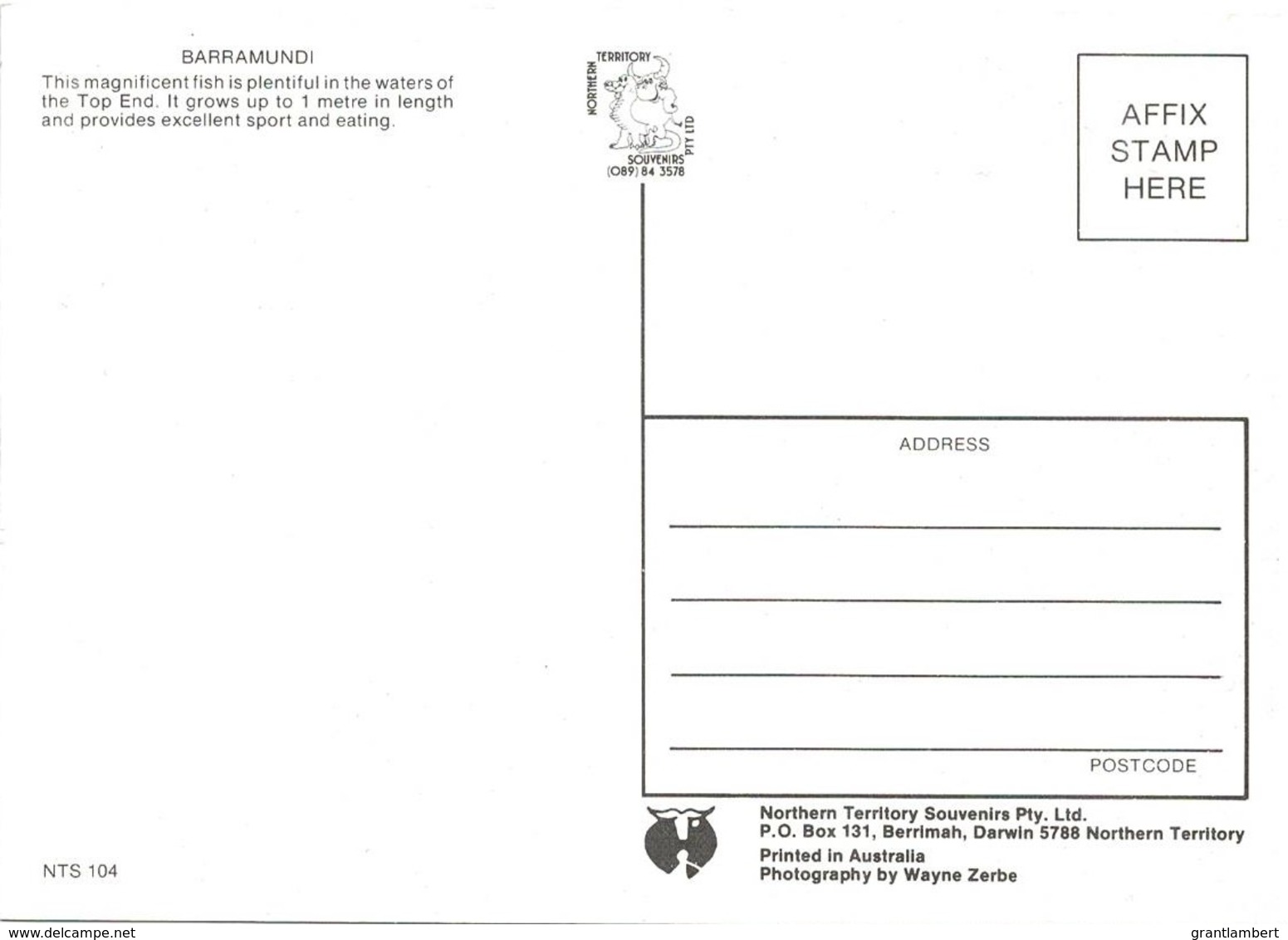 Barramundi Fish, Top End, Northern Territory - Unused - Unclassified