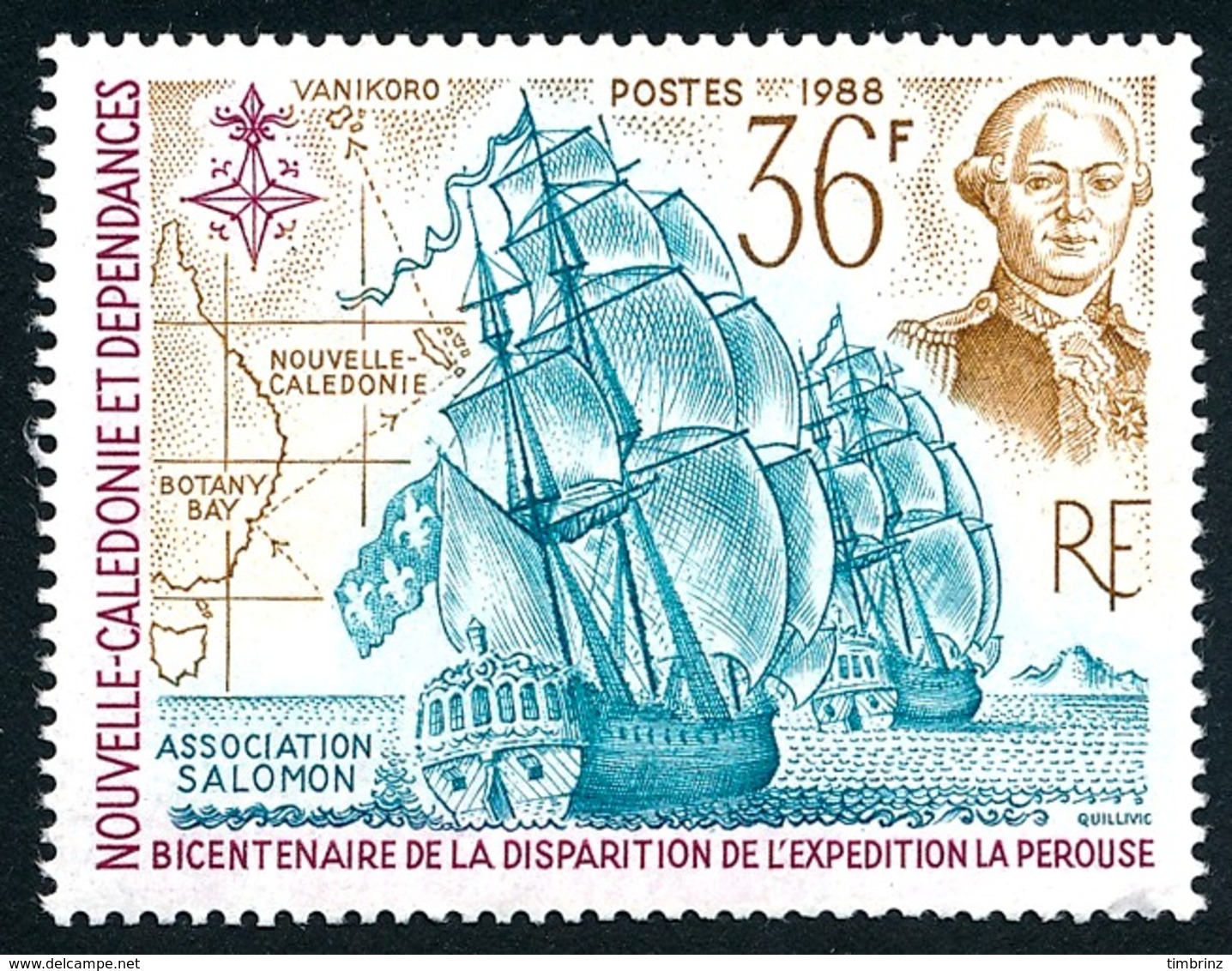 NOUV.-CALEDONIE 1988 - Yv. 549 **  - Expédition De La Pérouse  ..Réf.NCE25257 - Ungebraucht