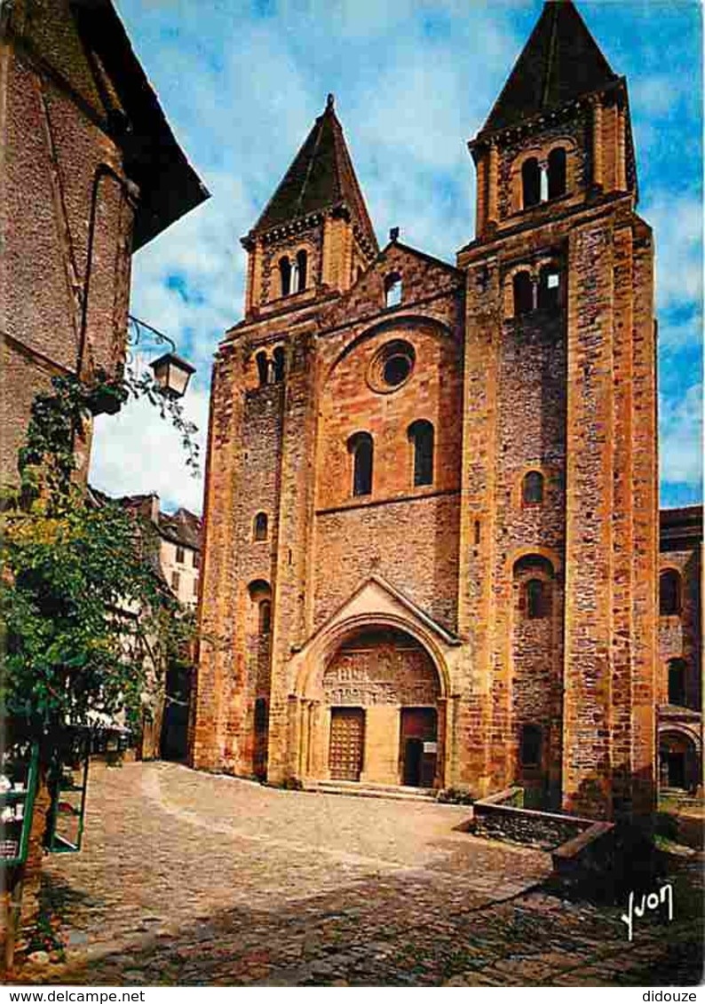 12 - Conques En Rouergue - Façade De La Basilique Sainte Foy - Voir Scans Recto-Verso - Autres & Non Classés