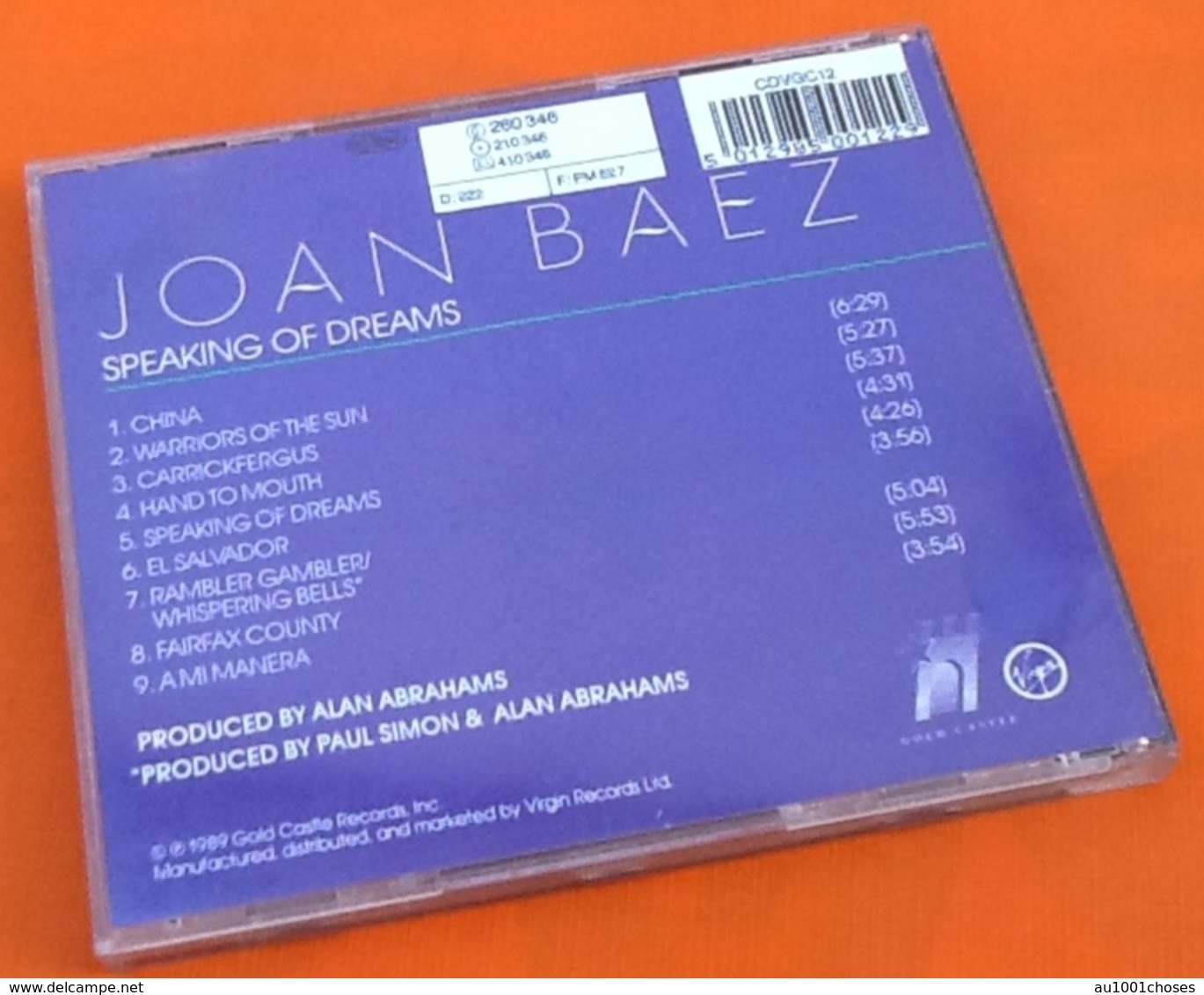 CD  Joan Baez  Speaking Of Dreams  (1989) - Autres & Non Classés