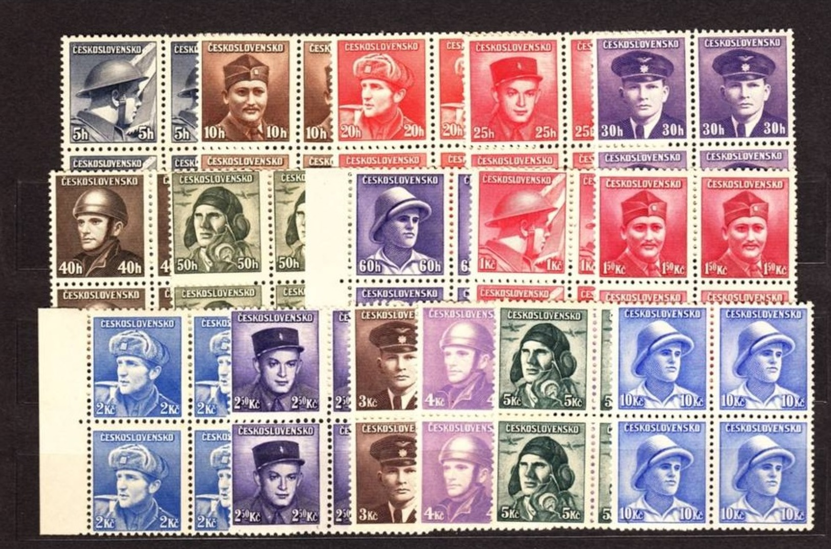 1945 Czechoslovakia MNH - Mi 439-454 ** MNH SOLDIER - ARMY - MILITARY - Nuovi