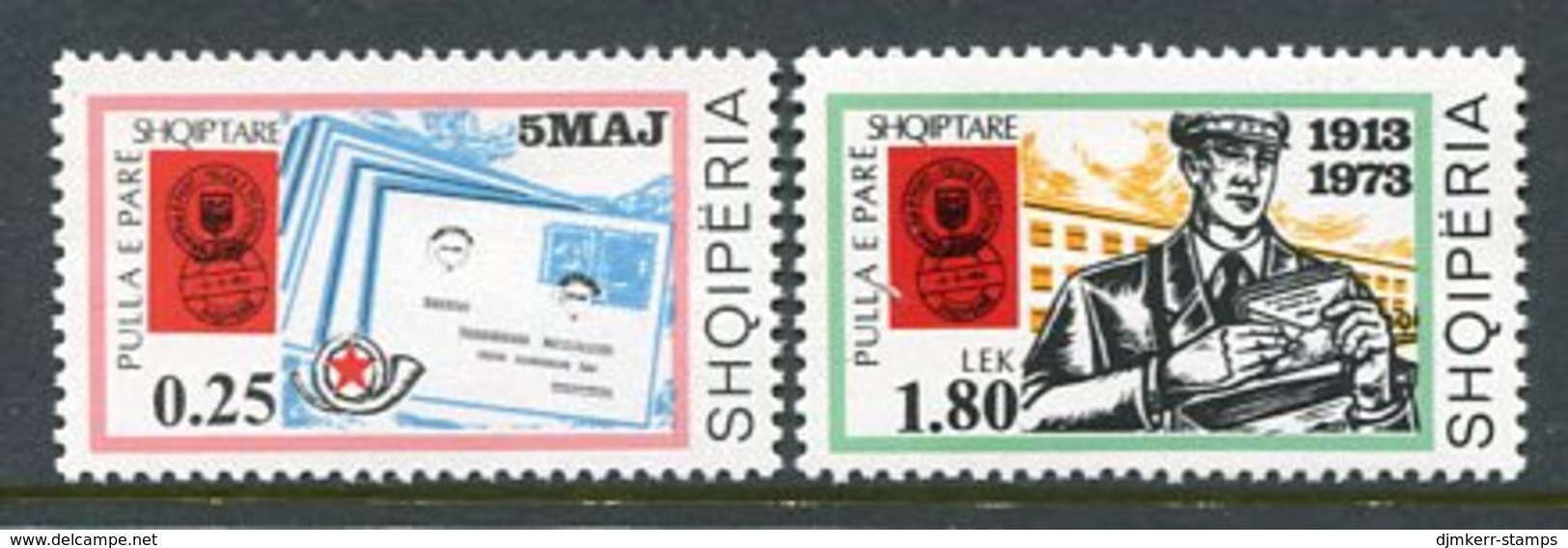 ALBANIA 1973 Stamp Anniversary MNH / **.  Michel 1626-27 - Albanie