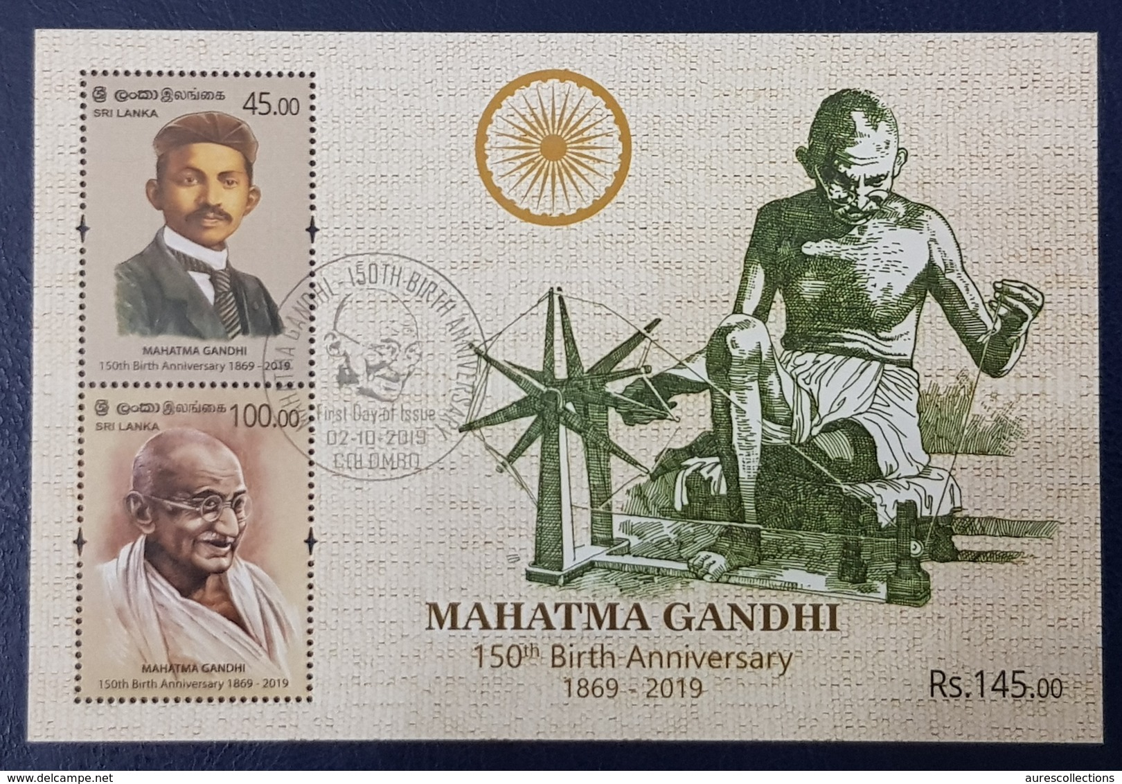 SRI LANKA 2019 - USED SHEET - 150 TH ANNIVERSARY MAHATMA GANDHI INDIA FAMOUS PEOPLE JOINT ISSUE - USED - Mahatma Gandhi