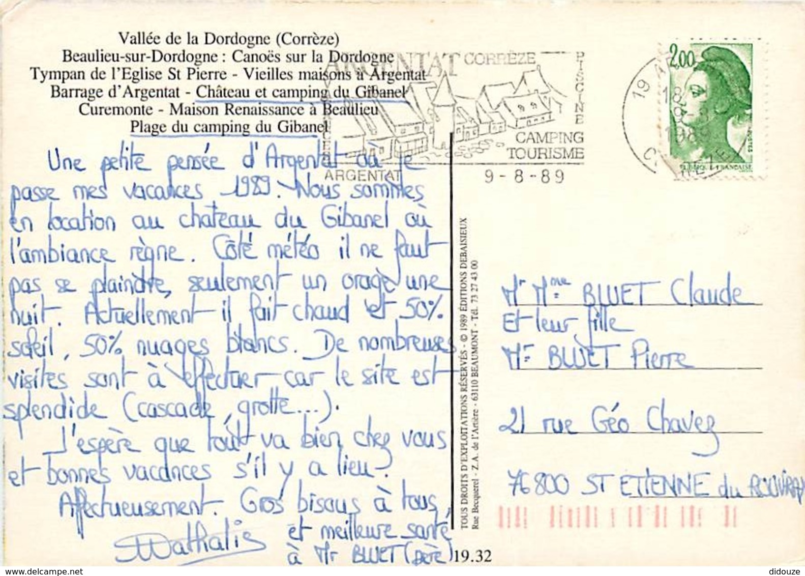 19 - Corrèze - Vallée De La Dordogne - Multivues - Flamme Postale De Argentat - Voir Scans Recto-Verso - Sonstige & Ohne Zuordnung