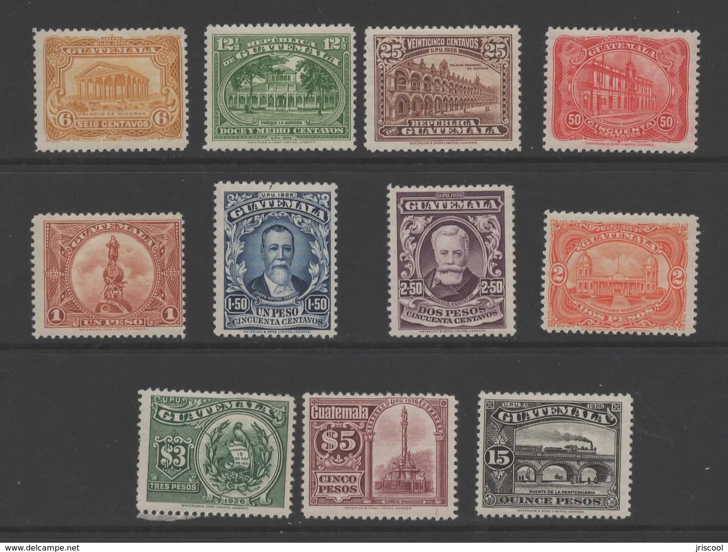 Guatemala 1926 Re-engraved Stamp Set. Mint. - Guatemala