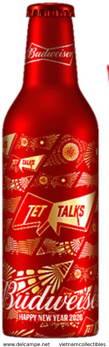 Budweiser Vietnam Viet Nam 330ml Empty Aluminium Beer Bottle : NEW YEAR OF RAT 2020 - Bière