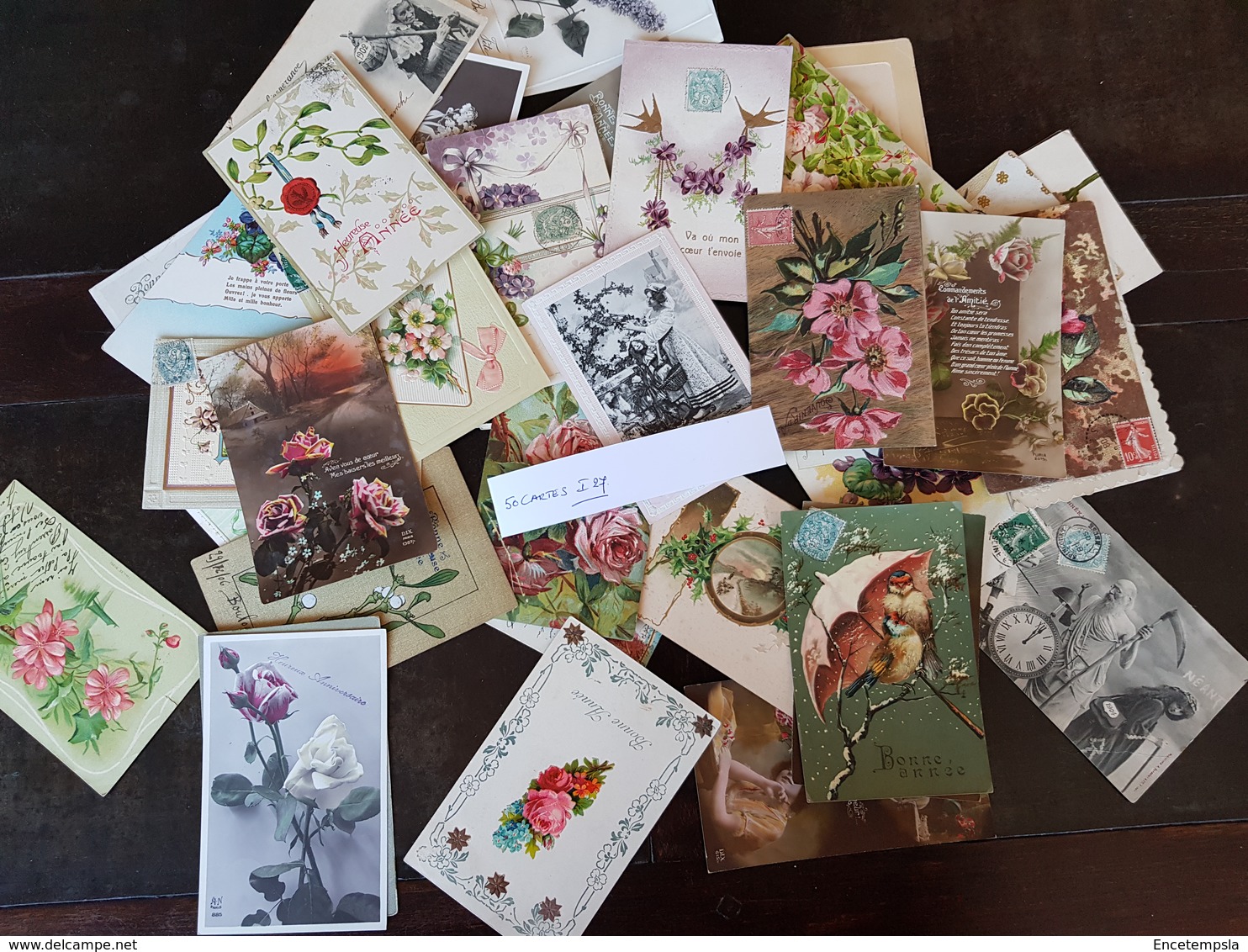 CPA - Carte Postale - Lot De 50 Cartes Postales - Fantaisies - Fleurs Et Autres ( Lot I27 ) - 5 - 99 Postkaarten