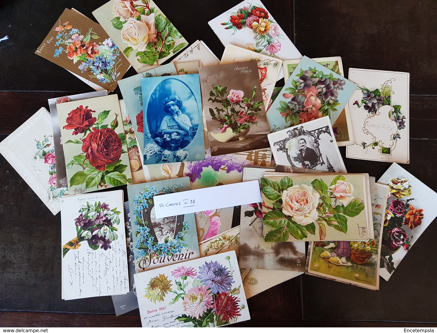 CPA - Carte Postale - Lot De 50 Cartes Postales - Fantaisies - Fleurs Et Autres ( Lot I28 ) - 5 - 99 Postkaarten