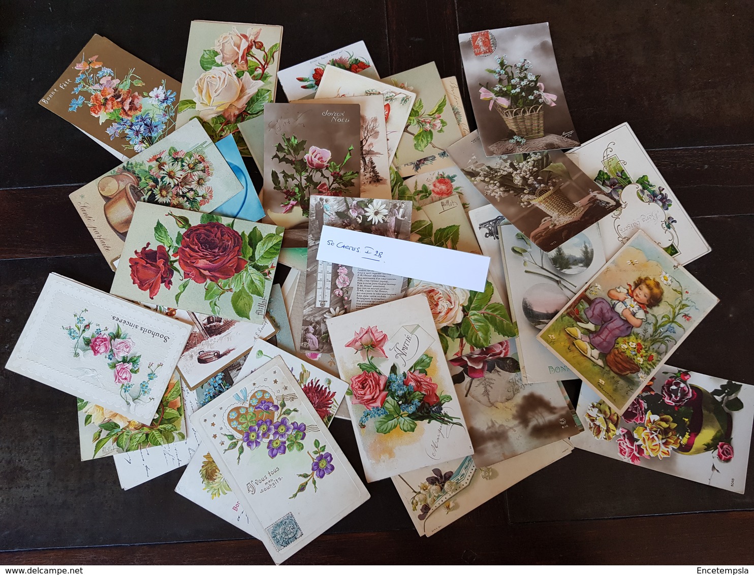 CPA - Carte Postale - Lot De 50 Cartes Postales - Fantaisies - Fleurs Et Autres ( Lot I28 ) - 5 - 99 Postkaarten