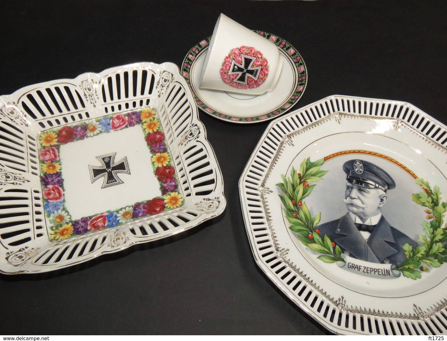 SUPERBE PORCELAINE PATRIOTIQUE ALLEMANDE 1914 / 1918 !!! - 1914-18