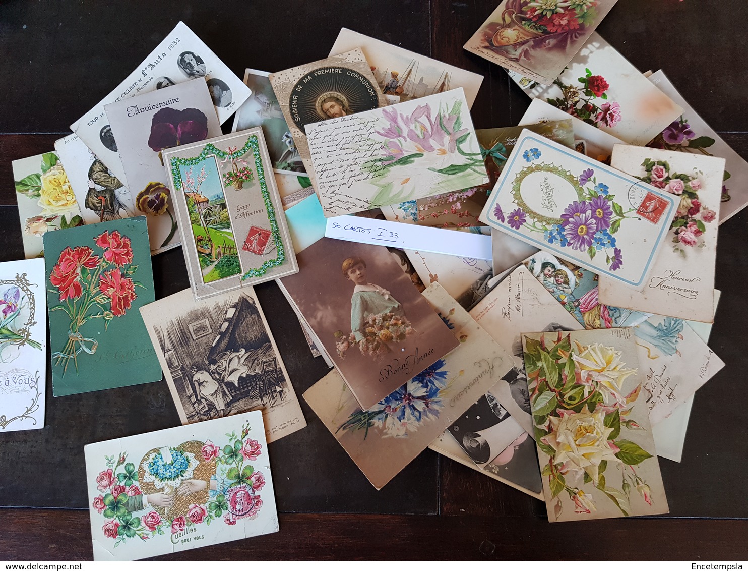 CPA - Carte Postale - Lot De 50 Cartes Postales - Fantaisies - Fleurs Et Autres ( Lot I33 ) - 5 - 99 Postkaarten