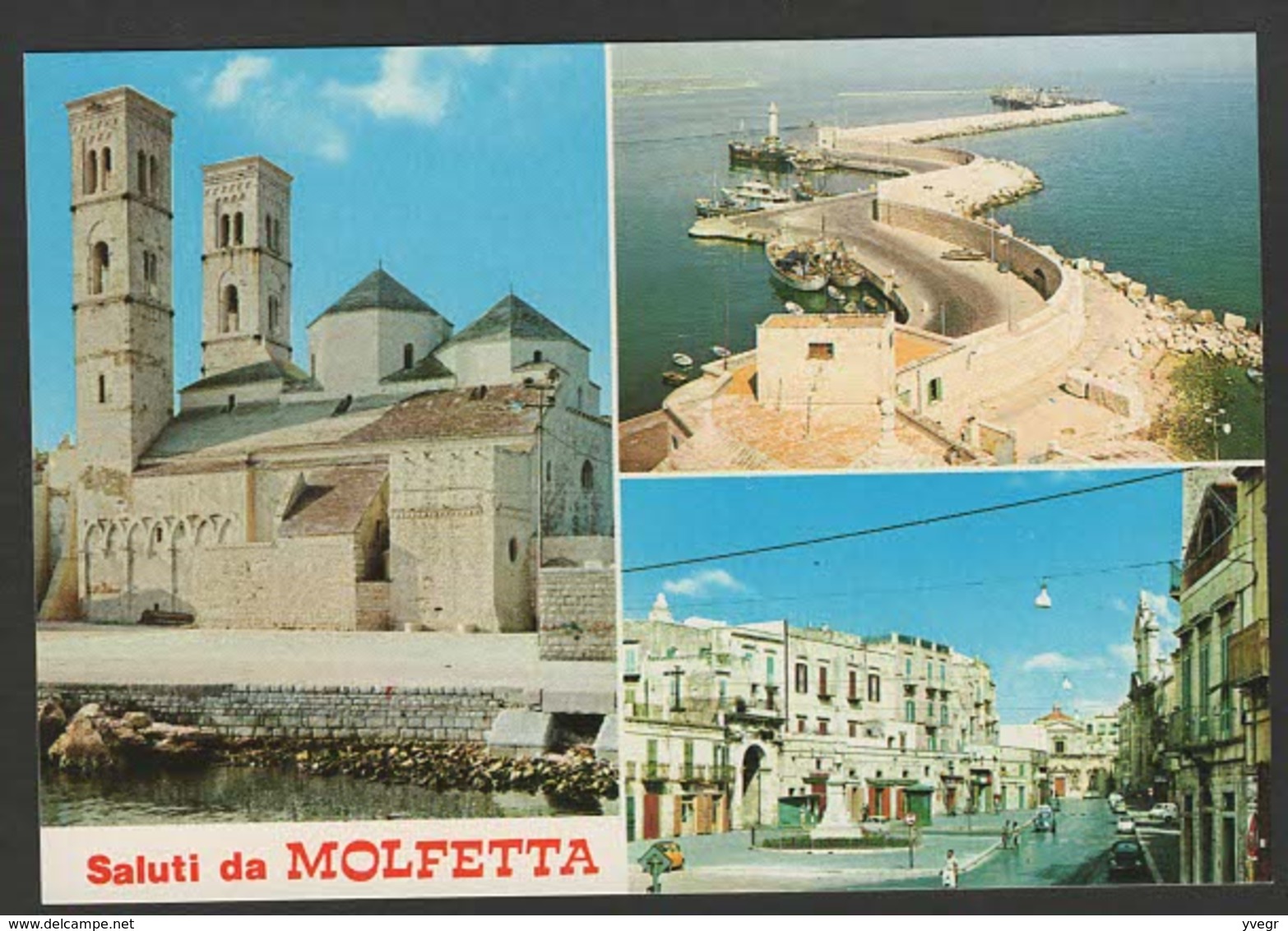 Italie - Saluti Da MOLFETTA - N° 9707 - Divers Aspects De La Ville , église Et Port - Molfetta