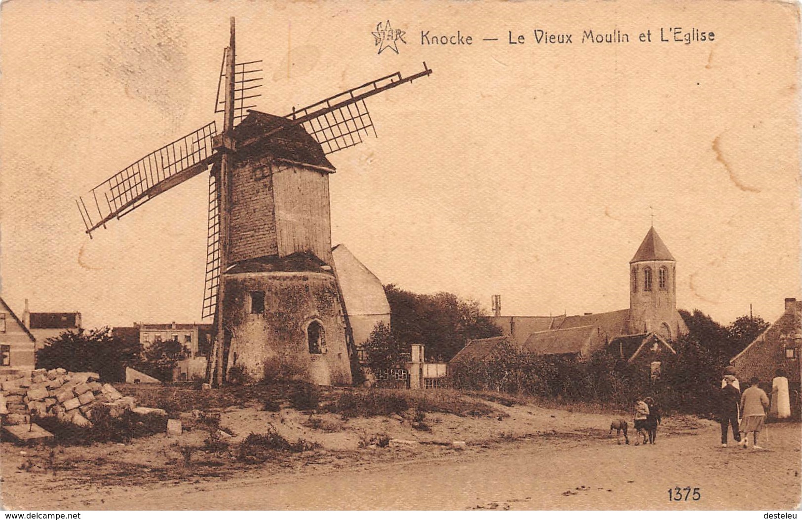 Le Vieux Moulin Et L'Eglise -  Knocke- Knokke - Knokke