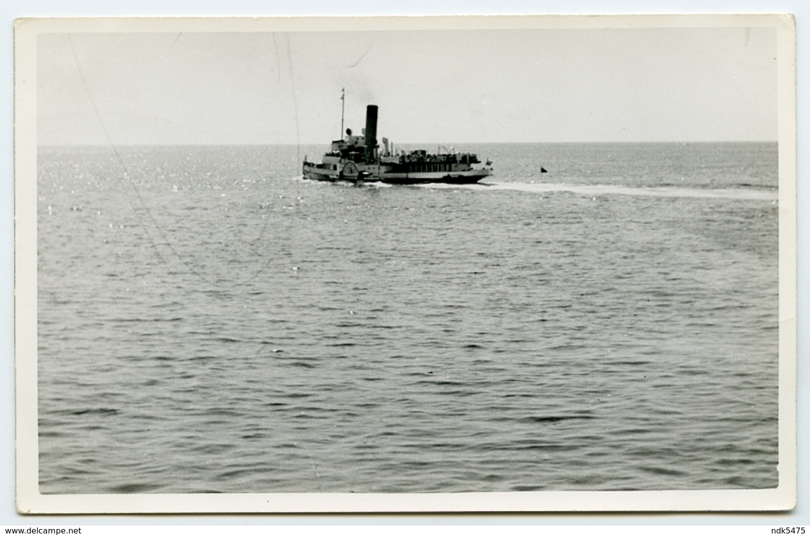 POSTCARD SIZE PHOTO : PADDLE STEAMER - MONARCH - Bateaux