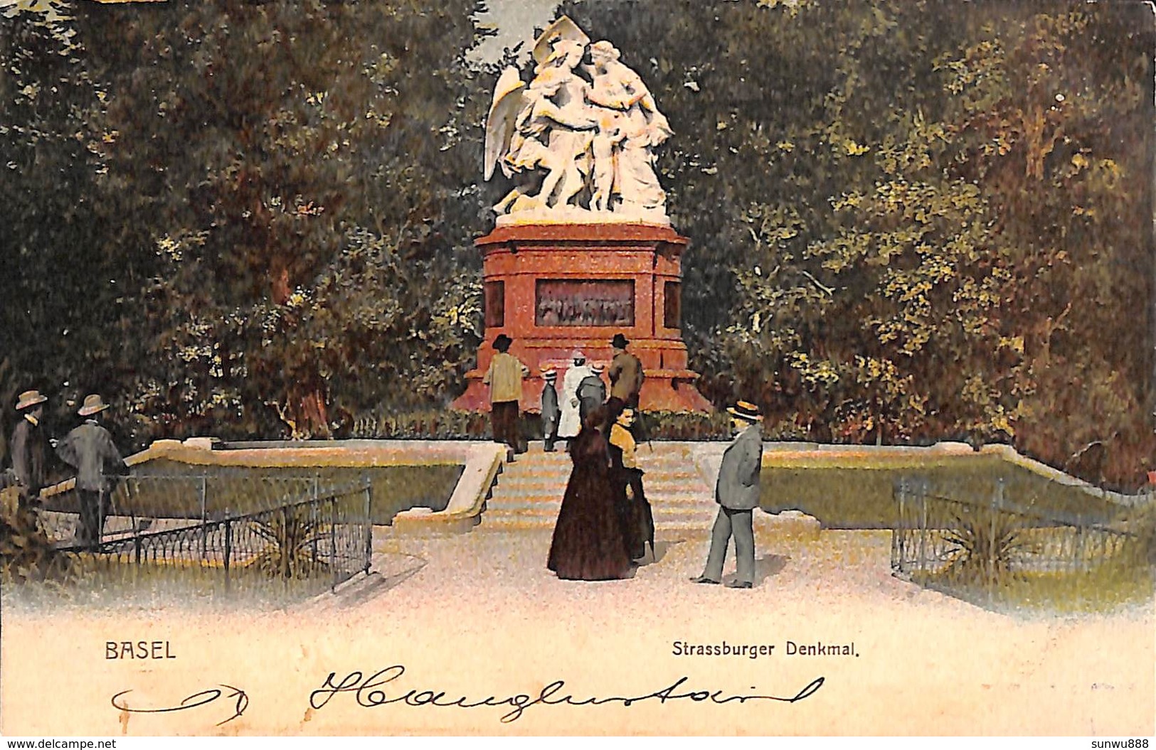 Basel - Strassburger Denkmal (animation, Colors, Rathe & Fehlmann 1902) - Basilea