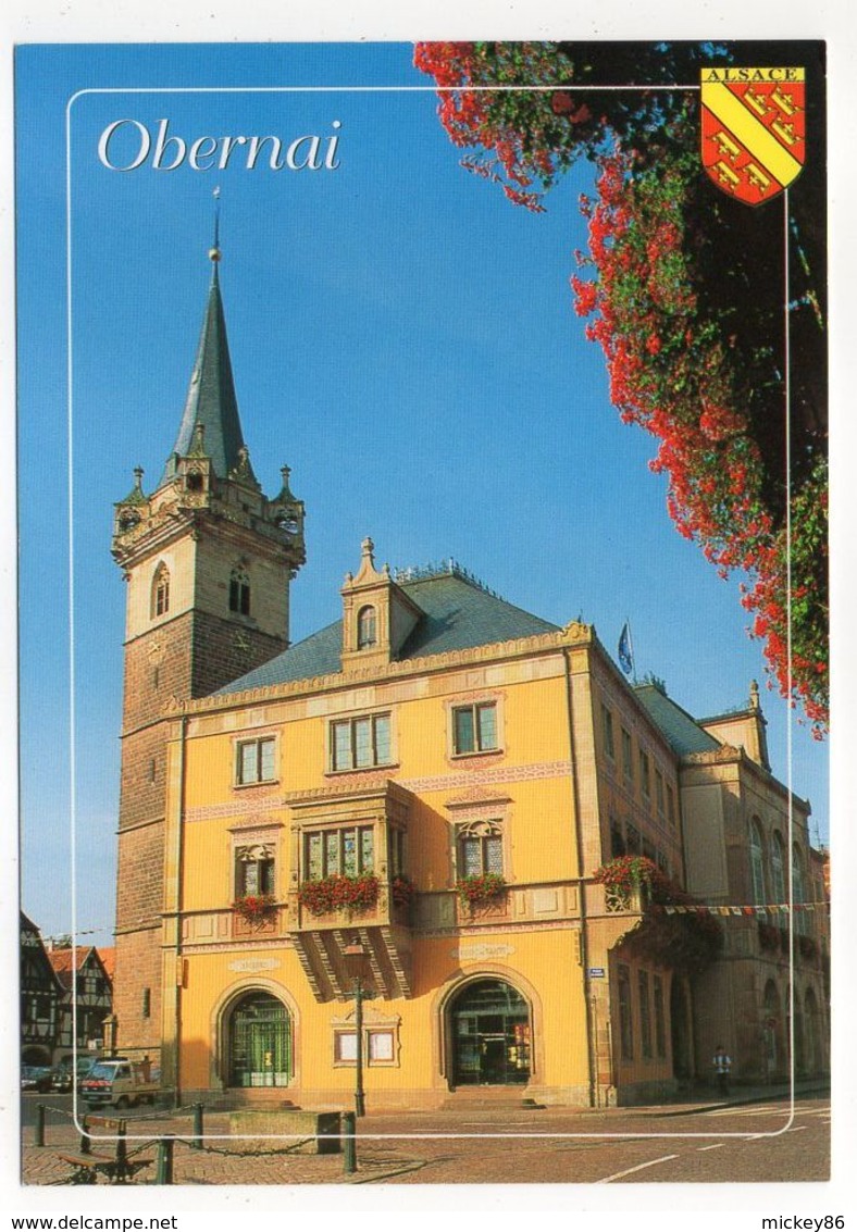 OBERNAI -- L'Hôtel De Ville Et Le Beffroi  -- Blason - Obernai