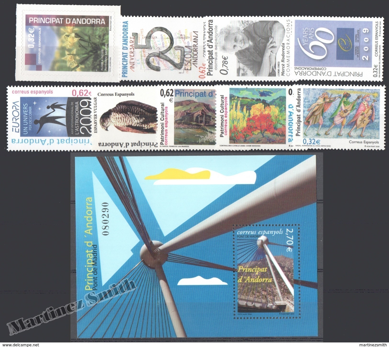 Spanish Andorra - Andorra Española 2009 - Complete Year - MNH - Neufs