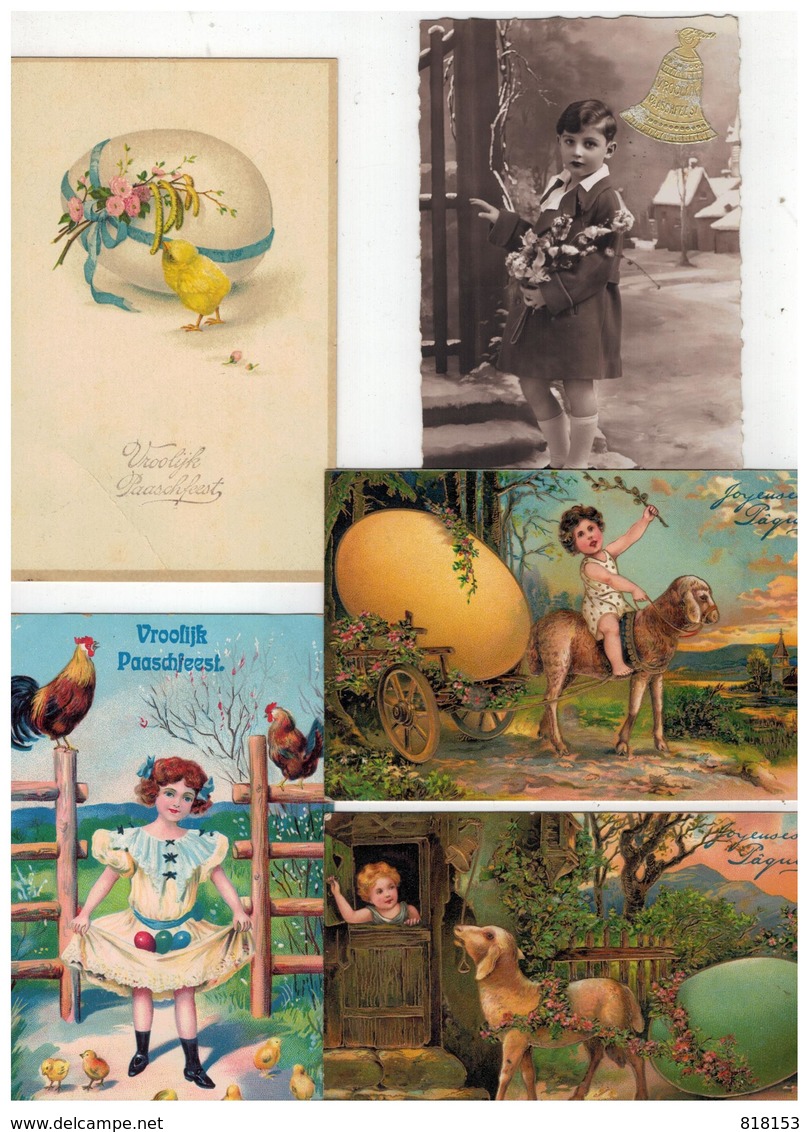 Vroolijk Paaschfeest  Joyeuses Pâques 50 Oude Postkaarten Meeste Geschreven En Gezegeld Begin 1900 - 5 - 99 Postkaarten