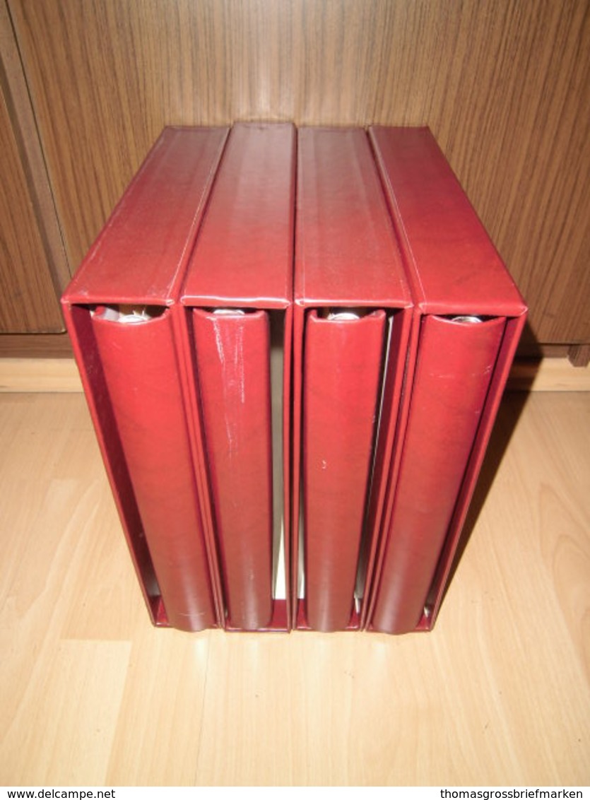 SAFE 4x Ringbinder Skai (807) + 4x Kassette (817) Rot 14 Ring-Lochung (2010) - Alben Leer