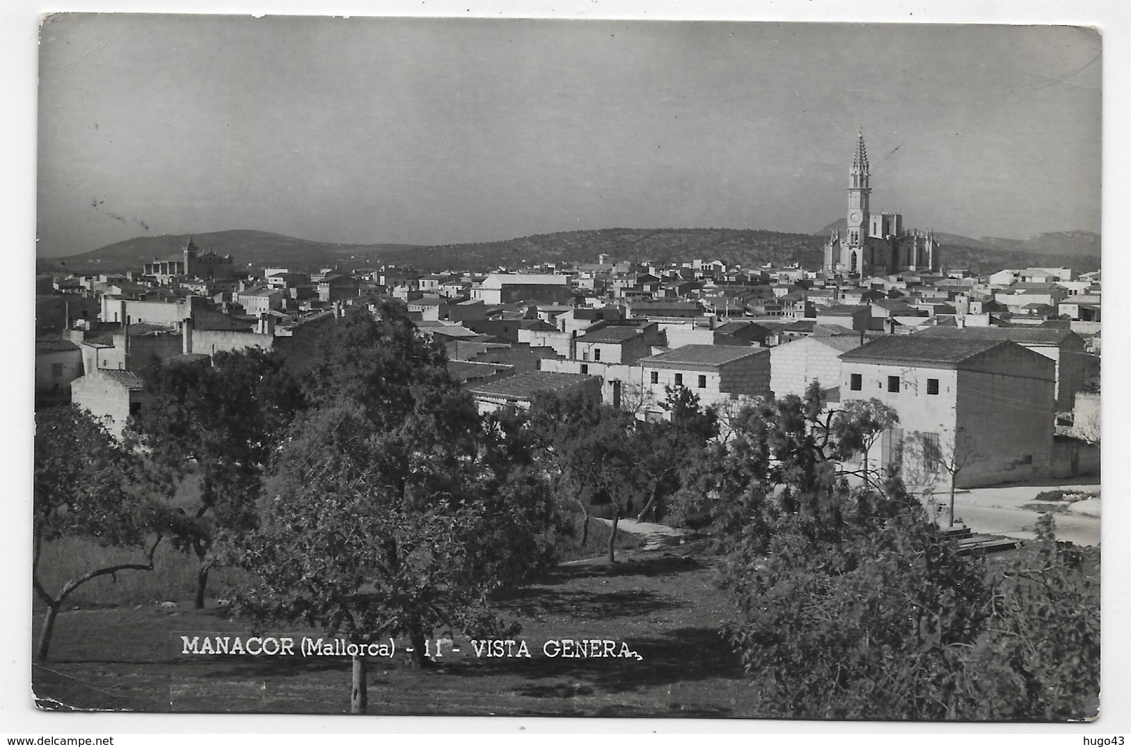 (RECTO / VERSO) MALLORCA EN 1958 - MANACOR - N° 11 - VISTA GENERAL - FORMAT CPA - Mallorca