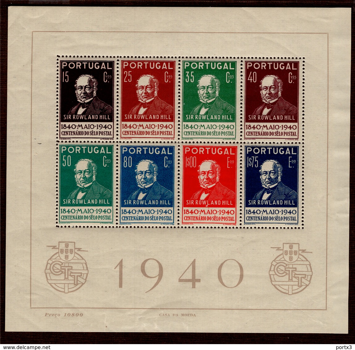 Por. Block 003 100 Jahre Briefmarken Rowland Hill Postfrisch MNH **  Neuf (6) - Blocchi & Foglietti