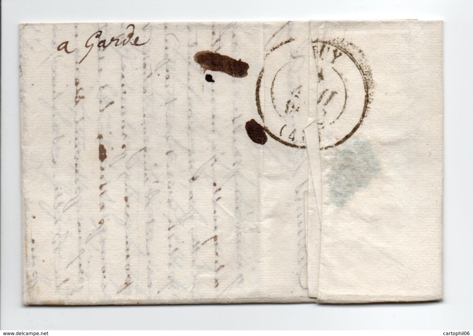 - Lettre MARUEJOLS (Gard) Pour LE PUY 6 MAI 1833 - Cachet Type 12, Avec Demi-fleurons - Taxe Manuscrite 3 Décimes - - 1801-1848: Precursores XIX