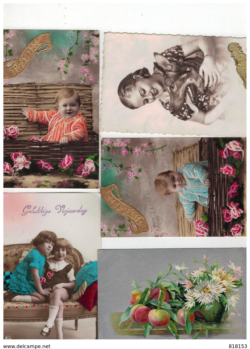 Bonne Fête,Hartelijk Gefeliciteerd! 50 Oude Postkaarten Meeste Geschreven En Gezegeld Begin 1900-1940 - 5 - 99 Postkaarten